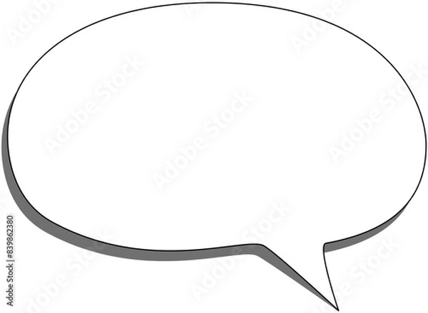 Fototapeta Bubble with shadow, Text balloon, SVG