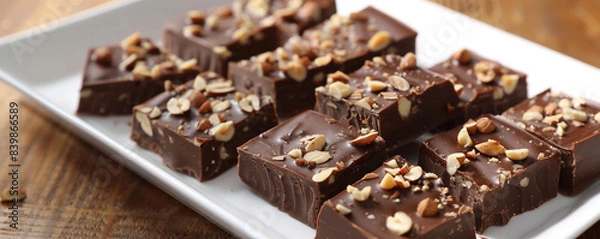 Obraz chocolate cake with nuts