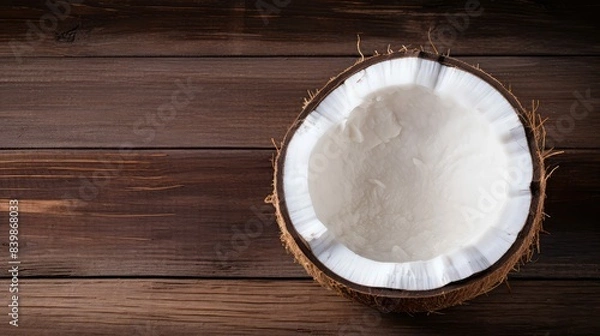 Obraz cut round coconut background