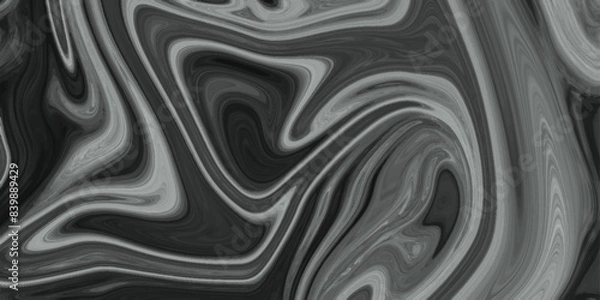 Fototapeta Grunge black and Gery Liquid marbling paint texture background. Grunge texture background. Beautiful fluid abstract paint background. white and black liquid silk stain fabric background.