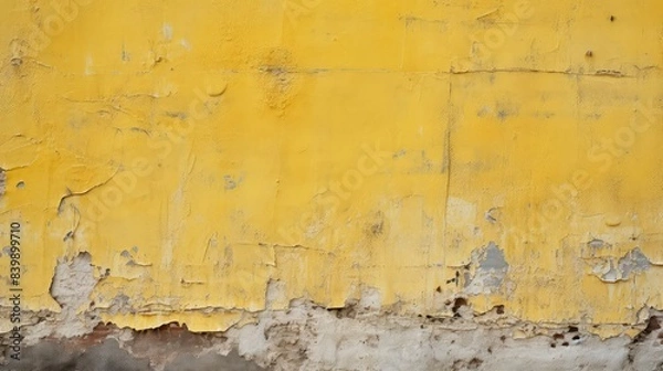 Obraz peeling old yellow wall