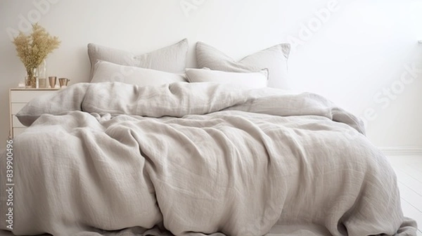 Fototapeta duvet grey linen