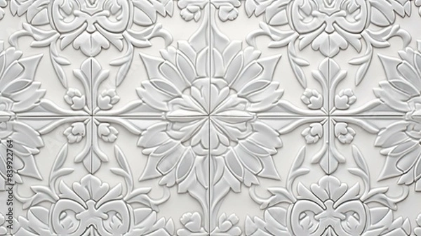 Fototapeta tile white gray pattern