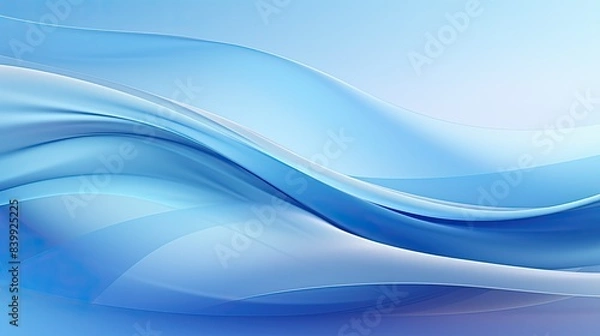 Obraz soothing blue wavy background