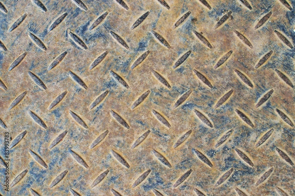 Obraz rusty blue patterned steel sheet