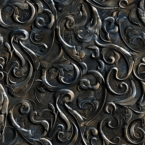 Fototapeta ダマスカスメタルテクスチャ