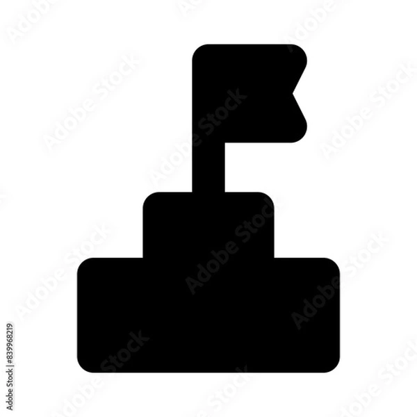 Obraz  podium business goal solid ui icon