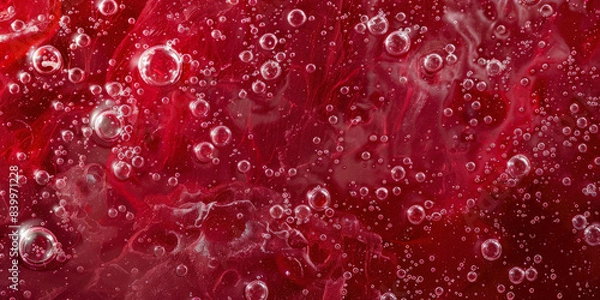 Obraz Texture Frozen Uneven Red Jelly With Bubbles For Background Created Using Artificial Intelligence