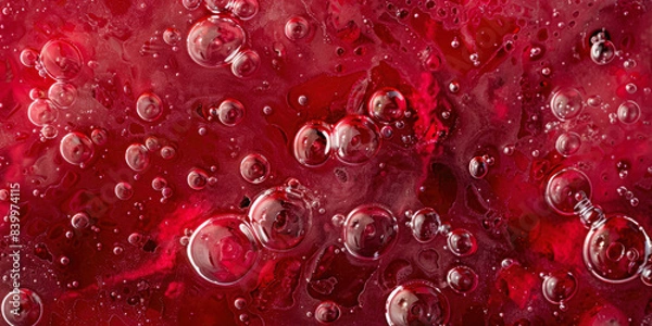 Obraz Texture Frozen Uneven Red Jelly With Bubbles For Background Created Using Artificial Intelligence