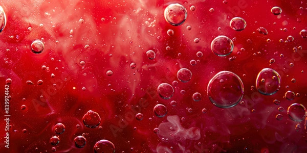 Obraz Texture Frozen Uneven Red Jelly With Bubbles For Background Created Using Artificial Intelligence