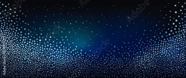 Fototapeta Modern Art Geometry with Dark Blue and Black Gradient Background and Sparkly Dots in Vibrant Colors