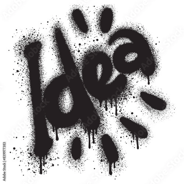 Fototapeta Spray Painted Graffiti idea Word Sprayed isolated with a white background.