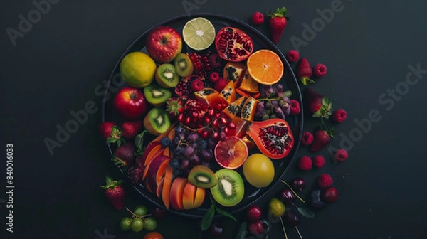 Obraz Nutritious breakfast with veggies promotes well-being.

