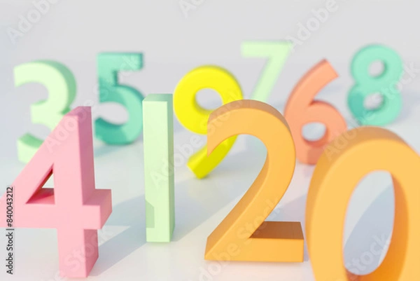 Fototapeta 立体数字