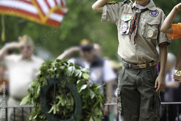 Obraz Memorial Day saluting