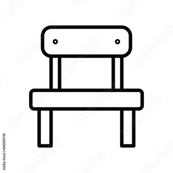 Obraz bench icon vector template design flat and simple