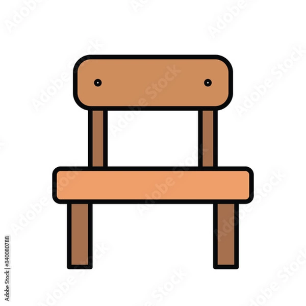 Obraz bench icon vector template design flat and simple