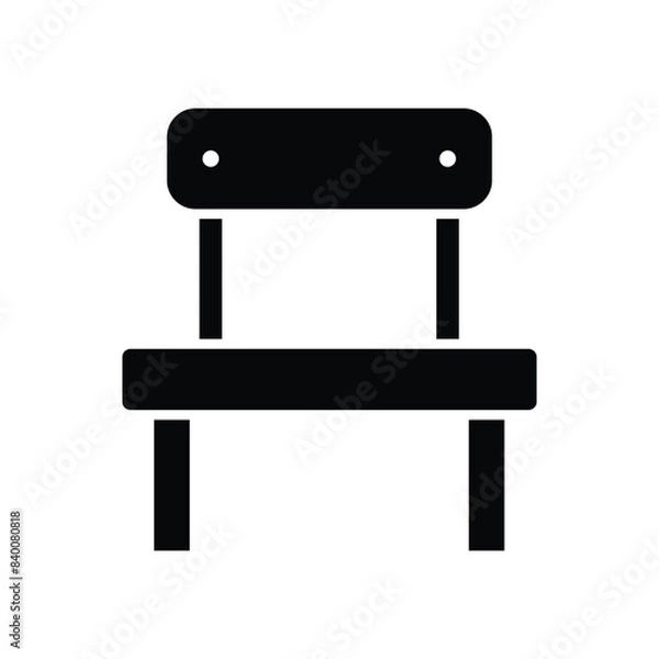 Obraz bench icon vector template design flat and simple