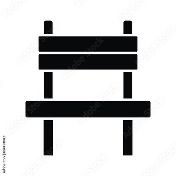 Obraz bench icon vector template design flat and simple
