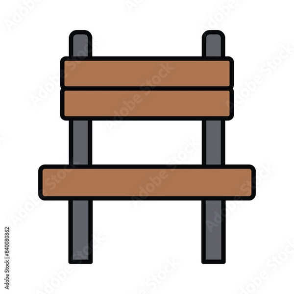 Obraz bench icon vector template design flat and simple