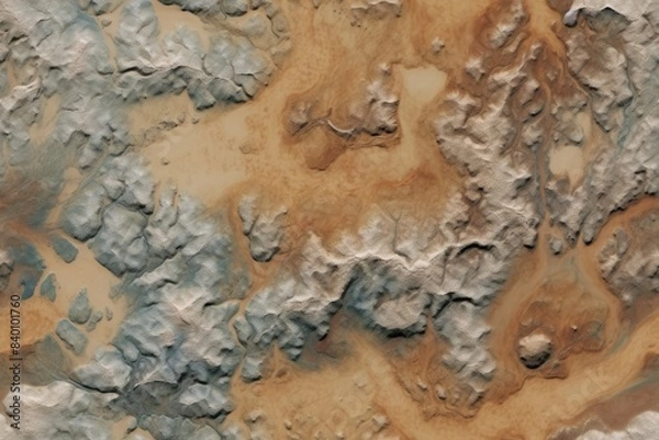 Fototapeta Terrain seamless texture map pattern