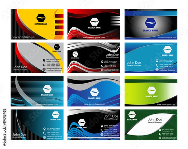 Obraz Various Business Card Template
