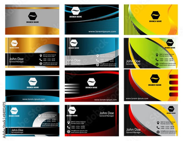 Obraz Abstract business cards set
