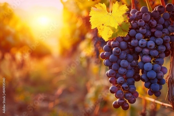 Obraz Grapes hanging vineyard