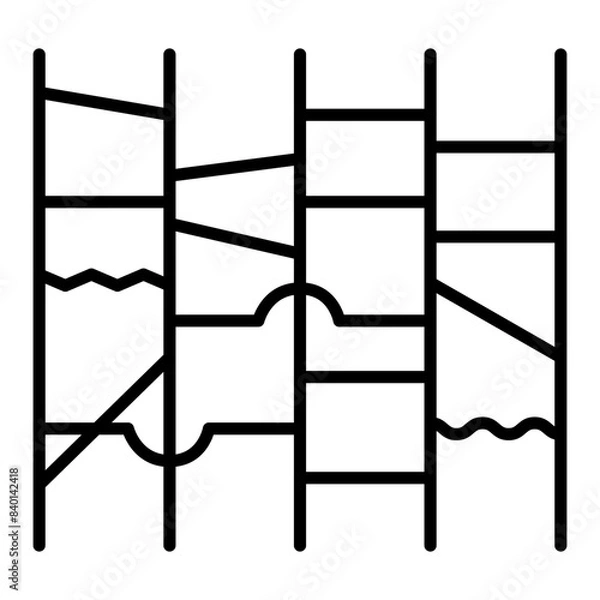 Obraz あみだくじのベクターイラスト。