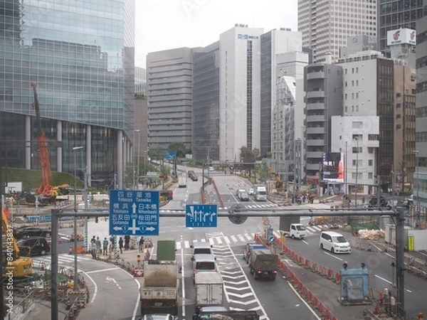 Fototapeta 東京のストレス社会、サラリーマンの憂鬱、