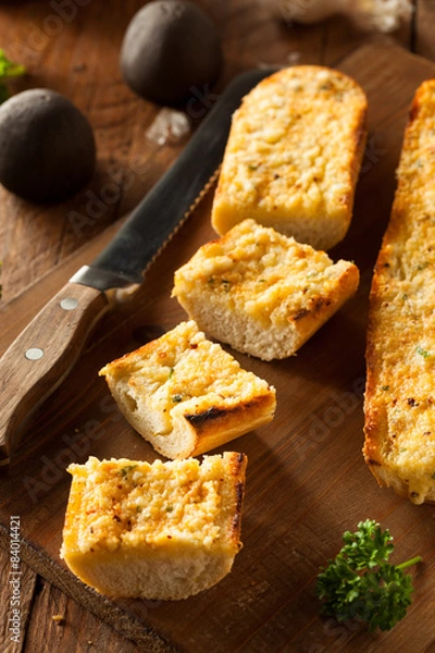 Fototapeta Homemade Cheesy Garlic Bread