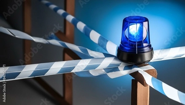 Obraz Absperrband und Blaulicht