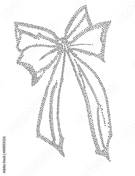 Fototapeta bow print design on plain base 