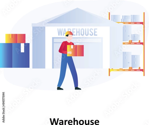 Fototapeta Warehouse,Vector Icon which can easily modify or edit