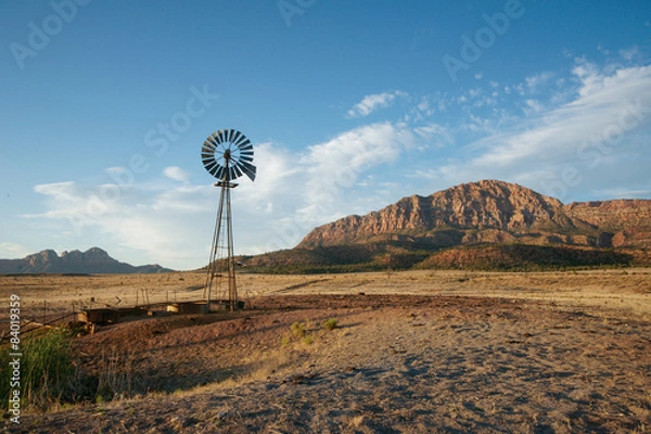 Fototapeta Windmill na ziemi ranczo