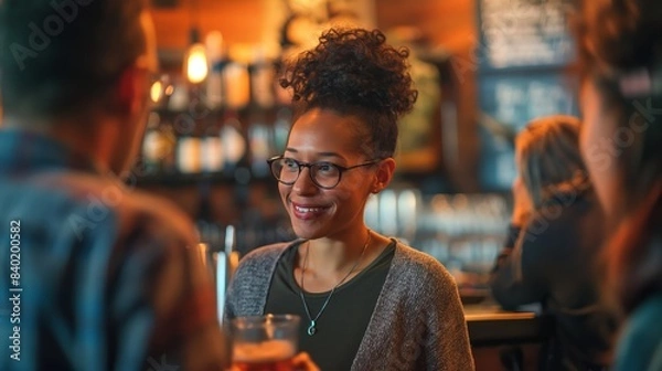 Fototapeta Entrepreneur Networking at Bar