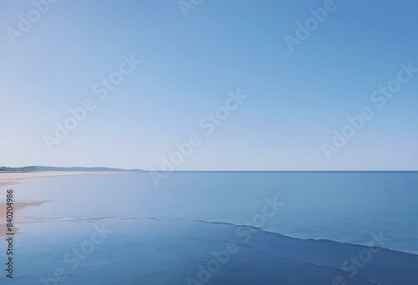 Fototapeta Illustration, beach, empty, dramatic. Generative AI.	
