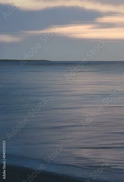 Fototapeta Illustration, beach, empty, dramatic. Generative AI.	
