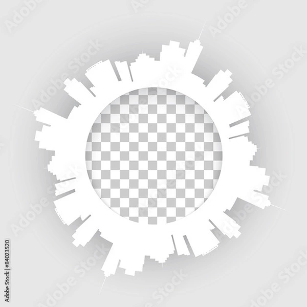 Fototapeta Vector circle modern city. 