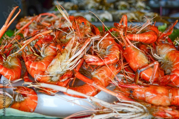 Fototapeta grilled prawn