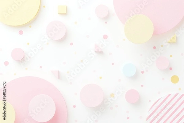 Fototapeta 背景 幾何学 フレーム ポップ ピンク オレンジ