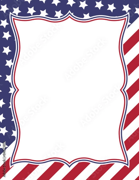 Obraz American themed frame design