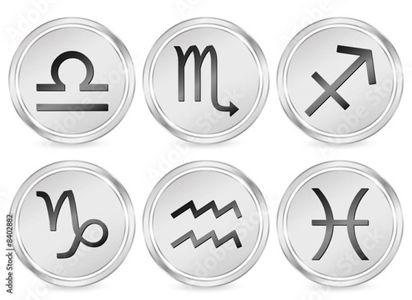 Fototapeta zodiac sign circle icon 2