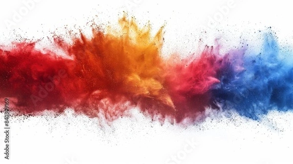 Fototapeta abstract powder splatted background. Multi-color powder explosion