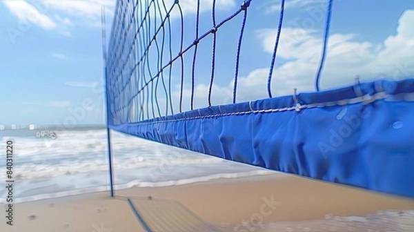 Fototapeta Beach Volleyball Net Under a Summer Sky