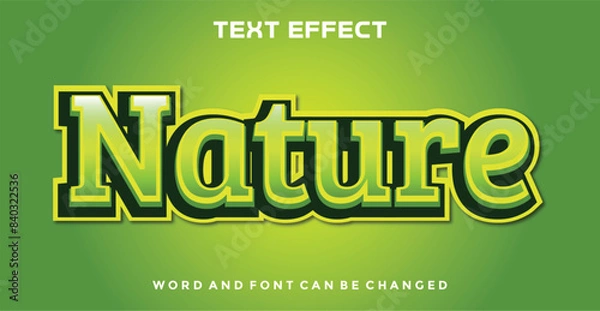 Fototapeta Nature editable text effect