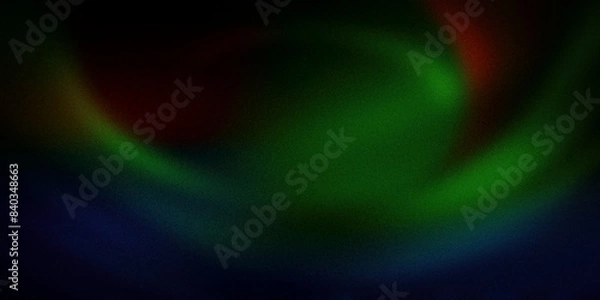 Fototapeta Abstract gradient background featuring deep shades of green, red, blue, and black, blending seamlessly to create a dynamic and visually captivating design with a mysterious and energetic feel
