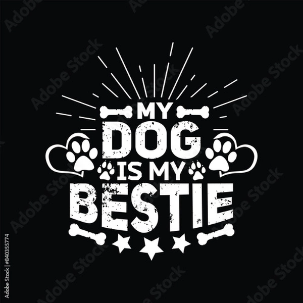Obraz Dog quotes typographic vector t shirt design.