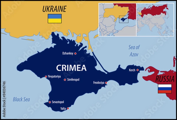 Obraz Location of Crimea