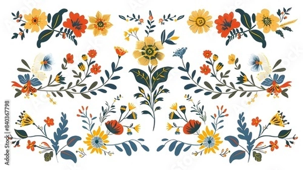 Fototapeta pattern with flowers